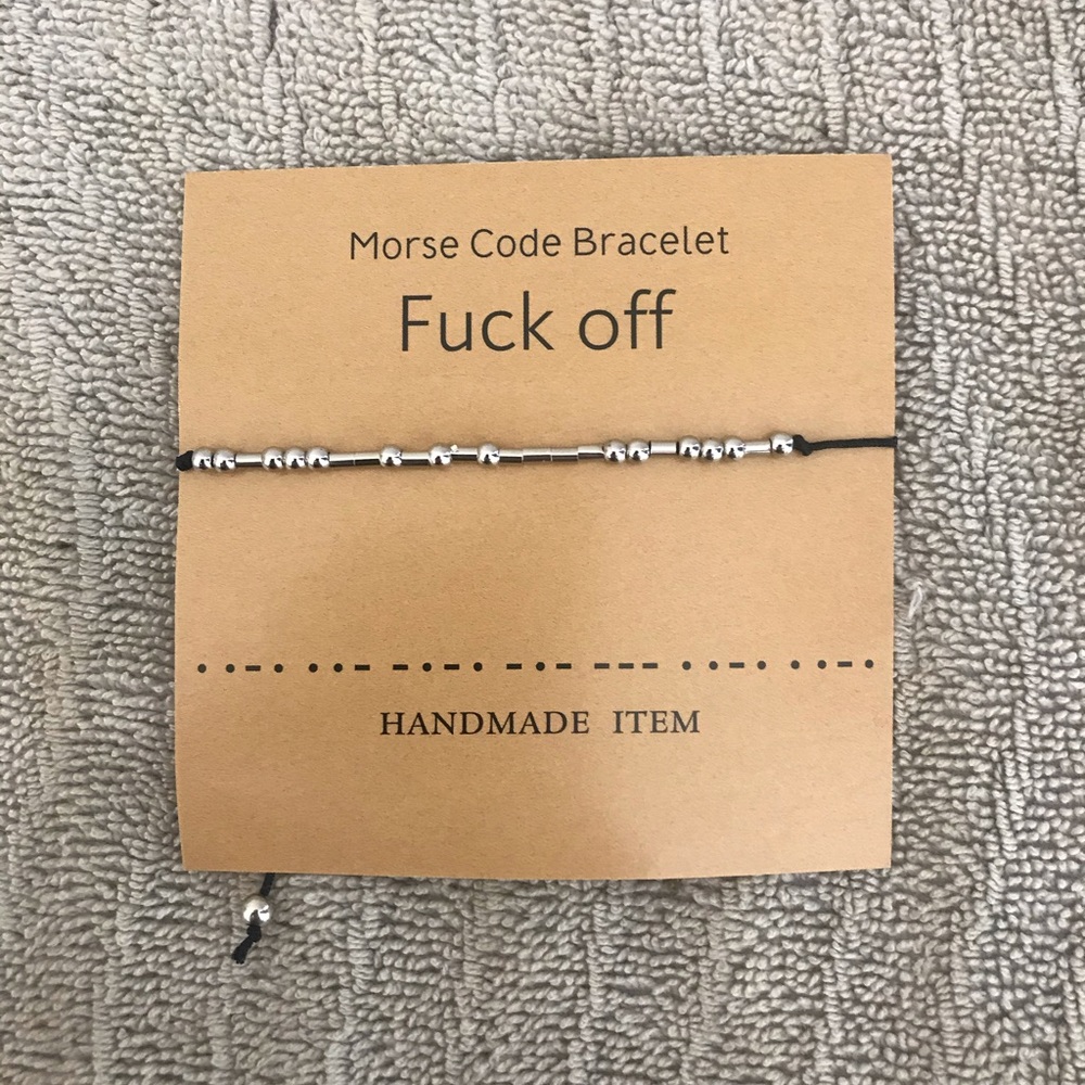 Funny Morse Code Bracelet
